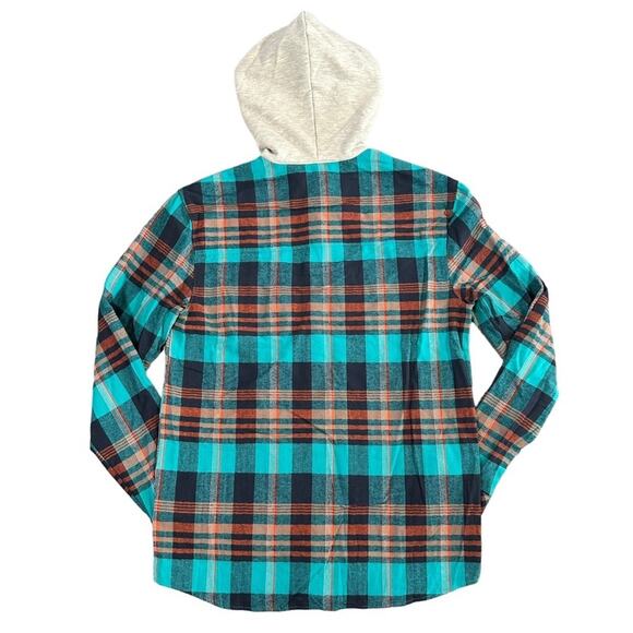 Eleven Paris Men's Hooded Plaid Shirt Jacket Size S - Picture 3 of 8